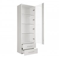 Vitrina NEO I 23 EMWH N1 Genarom AM Wenge / Alb Lucios